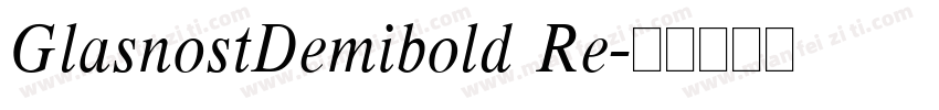 GlasnostDemibold Re字体转换